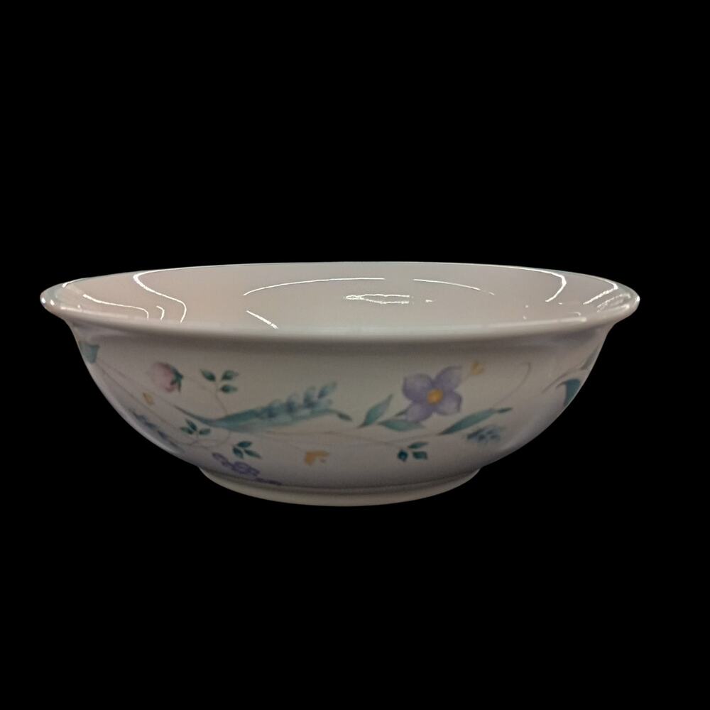 Pfaltzgraff April Serving Bowl 8.5” White with Flower Design Made in the USA